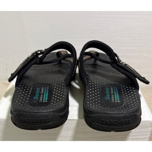 Skechers Sandals Outdoor Lifestyle Women Girls Adjustable Black Brown Size 6 - Picture 6 of 15